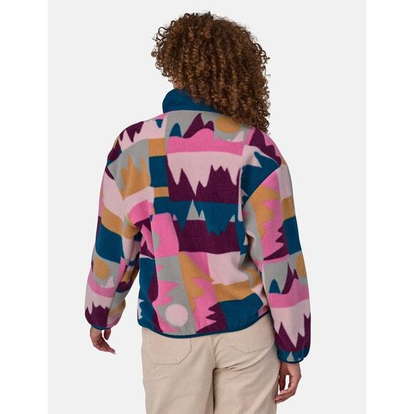 Patagonia Fleece Synchilla Jacket Geometric Frontera Marble Pink Size XS NWT - Picture 2 of 12